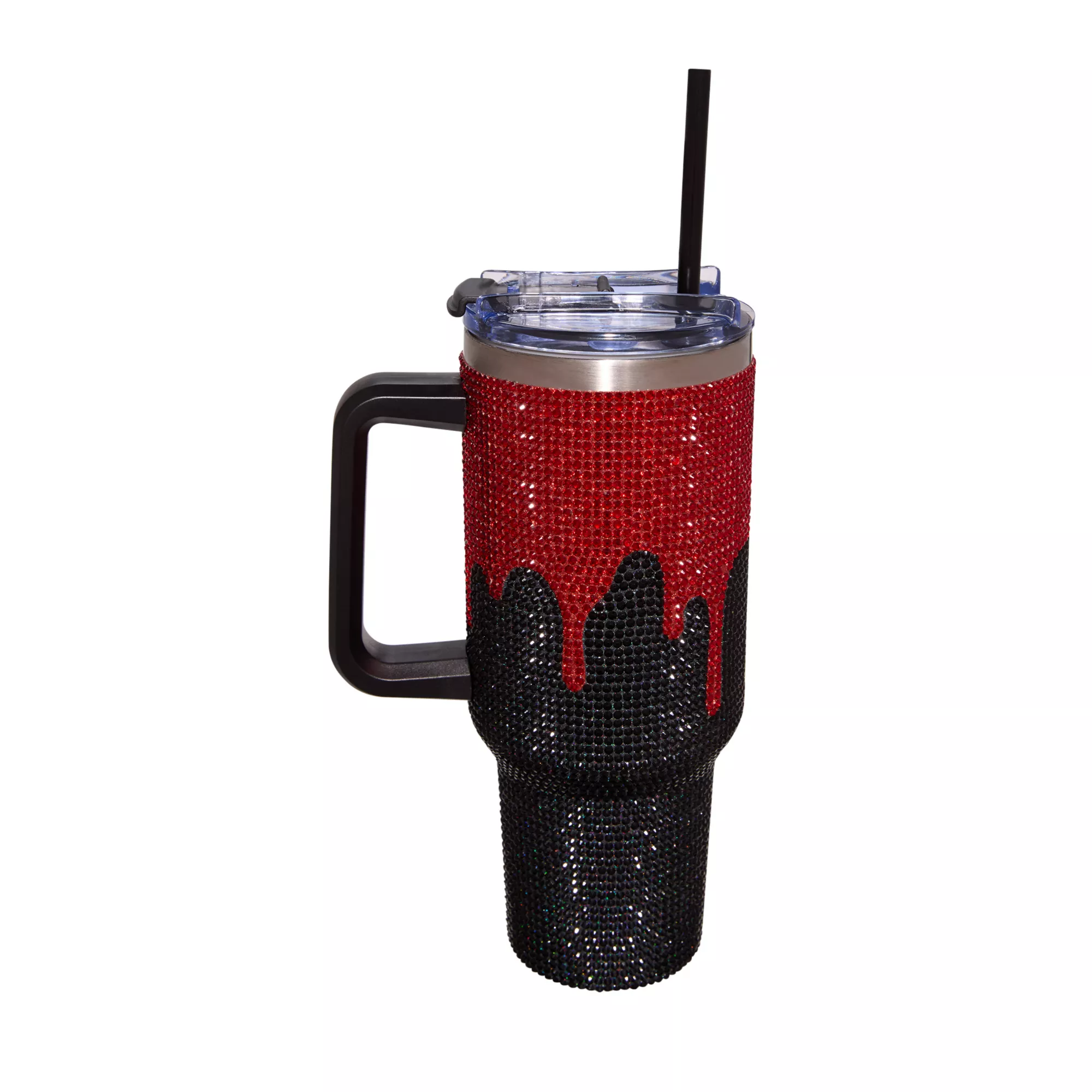 Blood Drip Rhinestone Travel Tumbler with Straw - 40 oz. at Spencer's