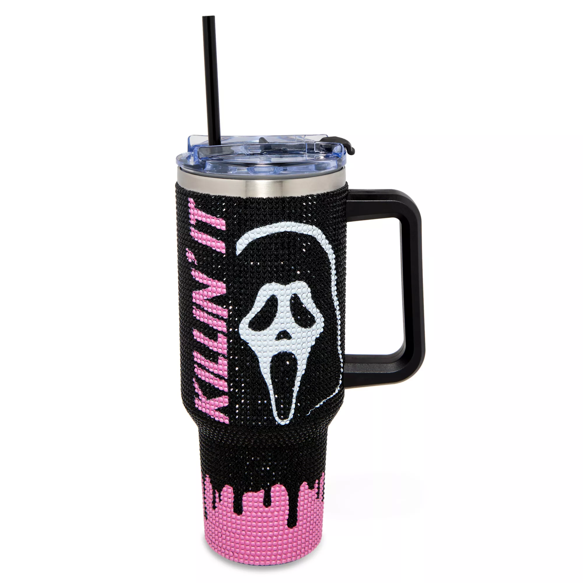 Ghost Face Killin' It Rhinestone Travel Tumbler with Straw - 40 oz. at Spencer's