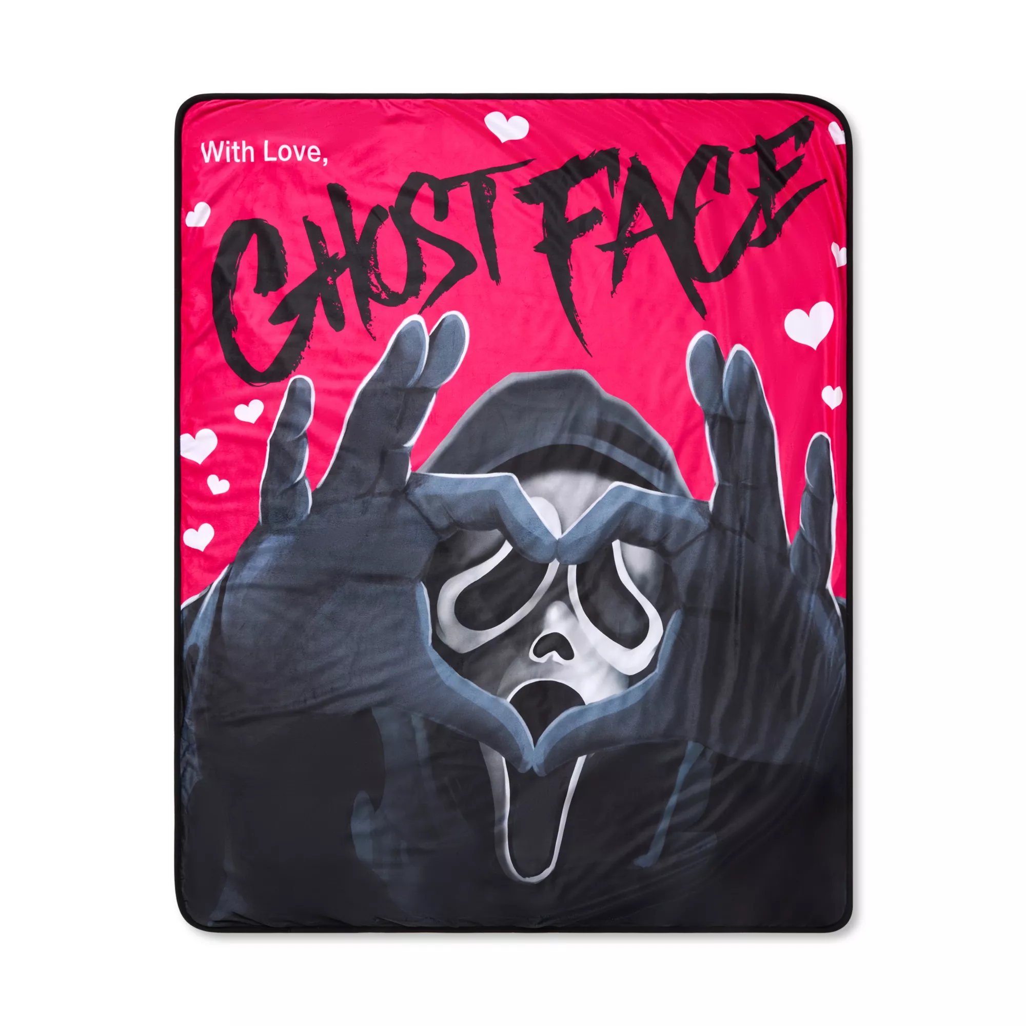 Ghost Face With Love Fleece Blanket at Spencer's