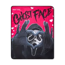Ghost Face With Love Fleece Blanket at Spencer's