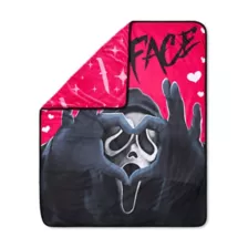 Ghost Face With Love Fleece Blanket at Spencer's