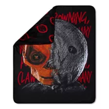 Split Face Sam Fleece Blanket - Trick 'r Treat at Spencer's