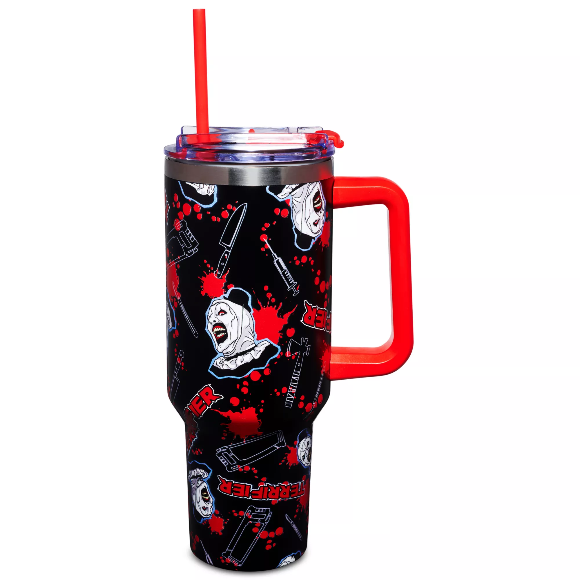 Terrifier Icons Travel Tumbler with Straw - 40 oz. at Spencer's