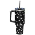 Ghost Face Metallic Knife Print Travel Tumbler with Straw - 40 oz. at Spencer's