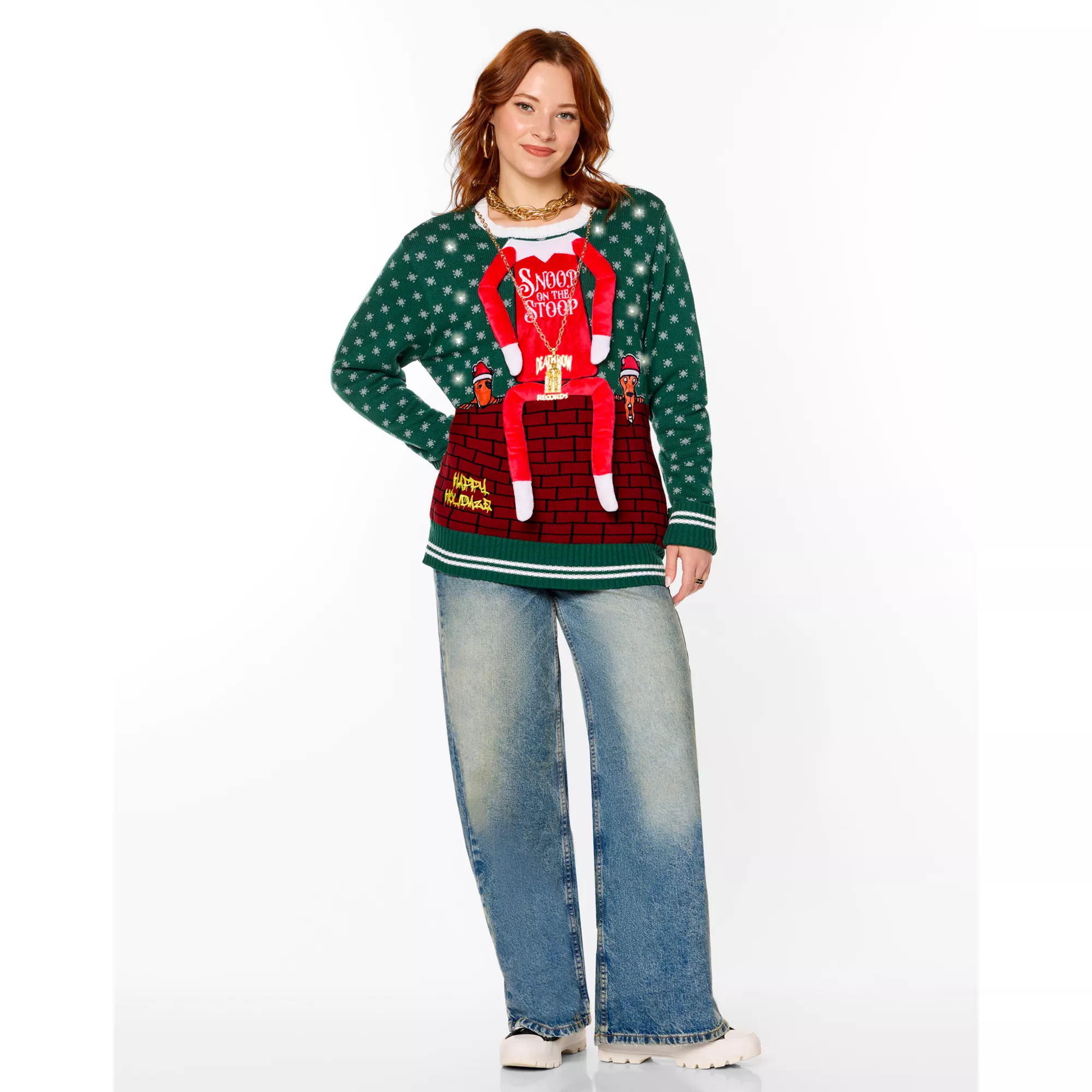 Light-Up Snoop on the Stoop Chain Christmas Sweater at Spirit Halloween