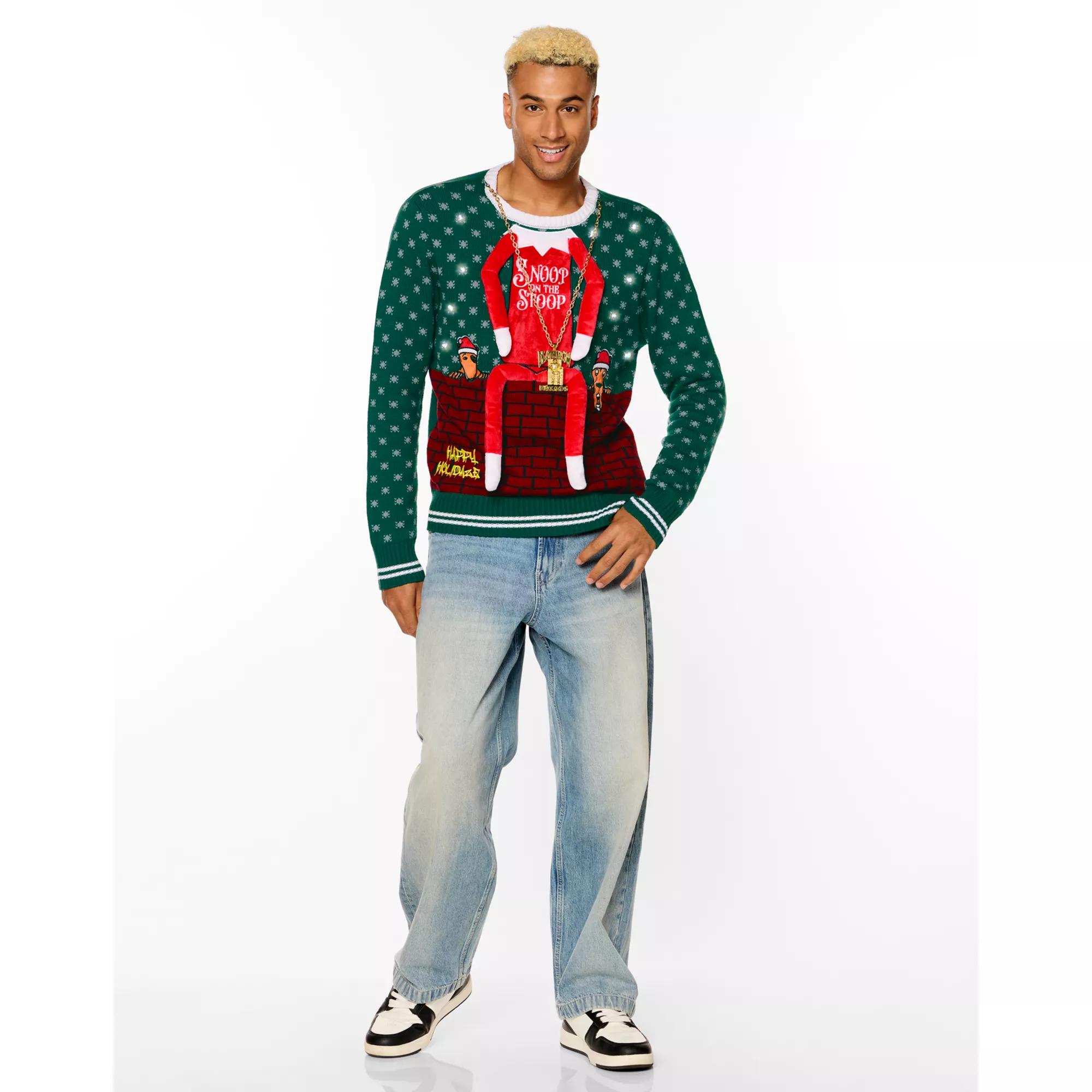 Light-Up Snoop on the Stoop Chain Christmas Sweater at Spirit Halloween