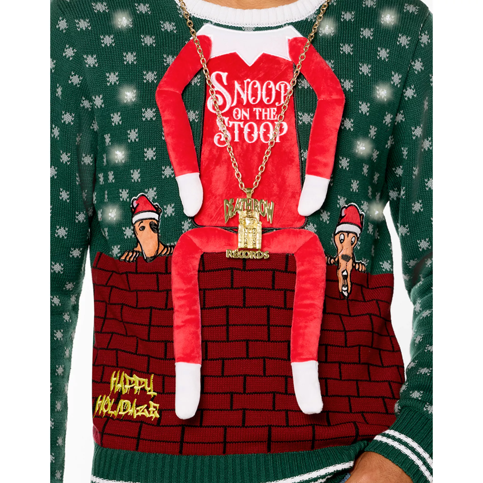 Light-Up Snoop on the Stoop Chain Christmas Sweater at Spirit Halloween