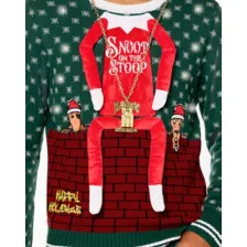 Light-Up Snoop on the Stoop Chain Christmas Sweater at Spirit Halloween