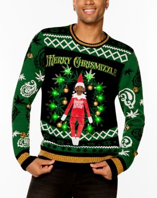Light-Up Snoop on the Stoop Merry Chrismizzle Christmas Sweater 