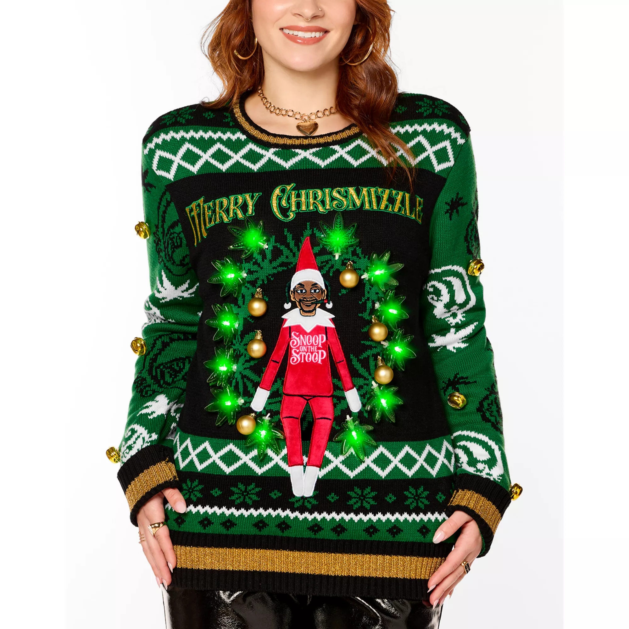 Light-Up Snoop on the Stoop Merry Chrismizzle Christmas Sweater at Spirit Halloween