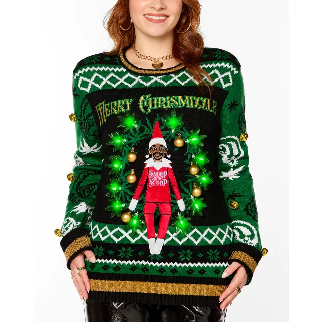 Light-Up Snoop on the Stoop Merry Chrismizzle Christmas Sweater at Spirit Halloween
