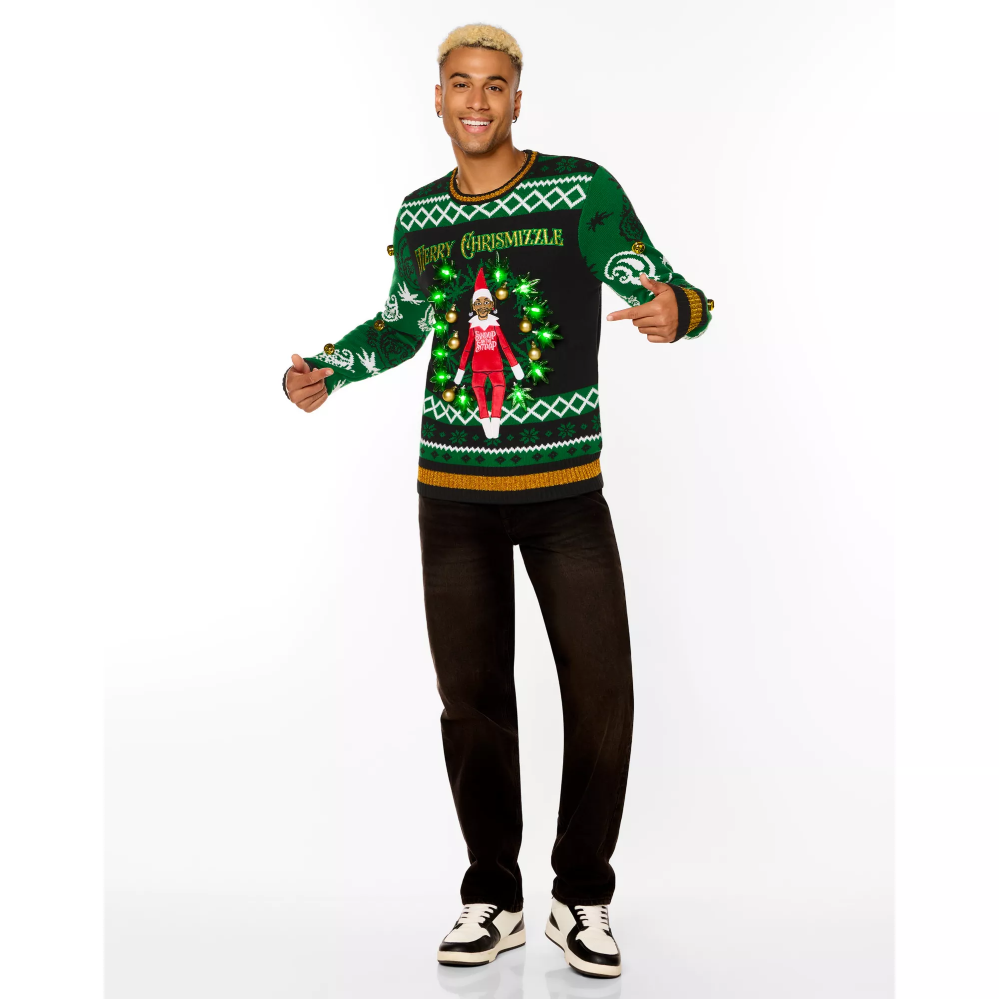 Light-Up Snoop on the Stoop Merry Chrismizzle Christmas Sweater at Spirit Halloween