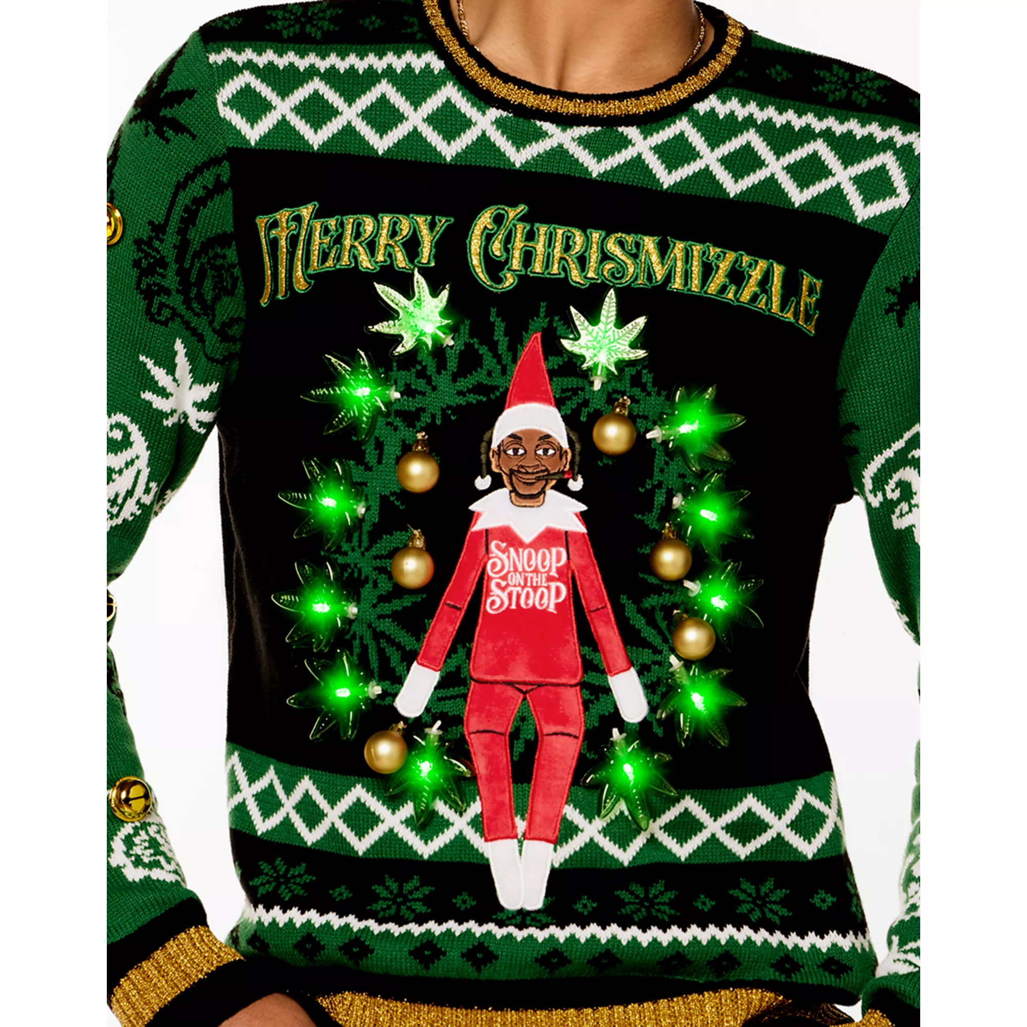 Light-Up Snoop on the Stoop Merry Chrismizzle Christmas Sweater at Spirit Halloween