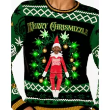 Light-Up Snoop on the Stoop Merry Chrismizzle Christmas Sweater at Spirit Halloween