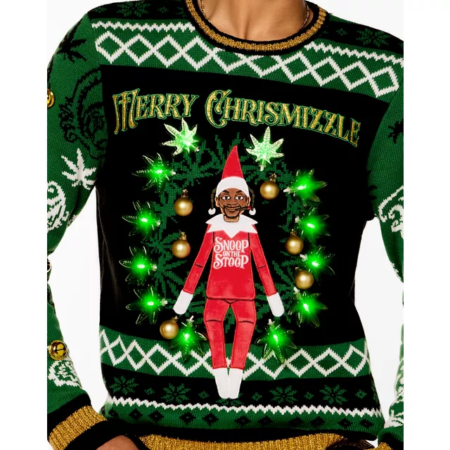 Light-Up Snoop on the Stoop Merry Chrismizzle Christmas Sweater at Spirit Halloween