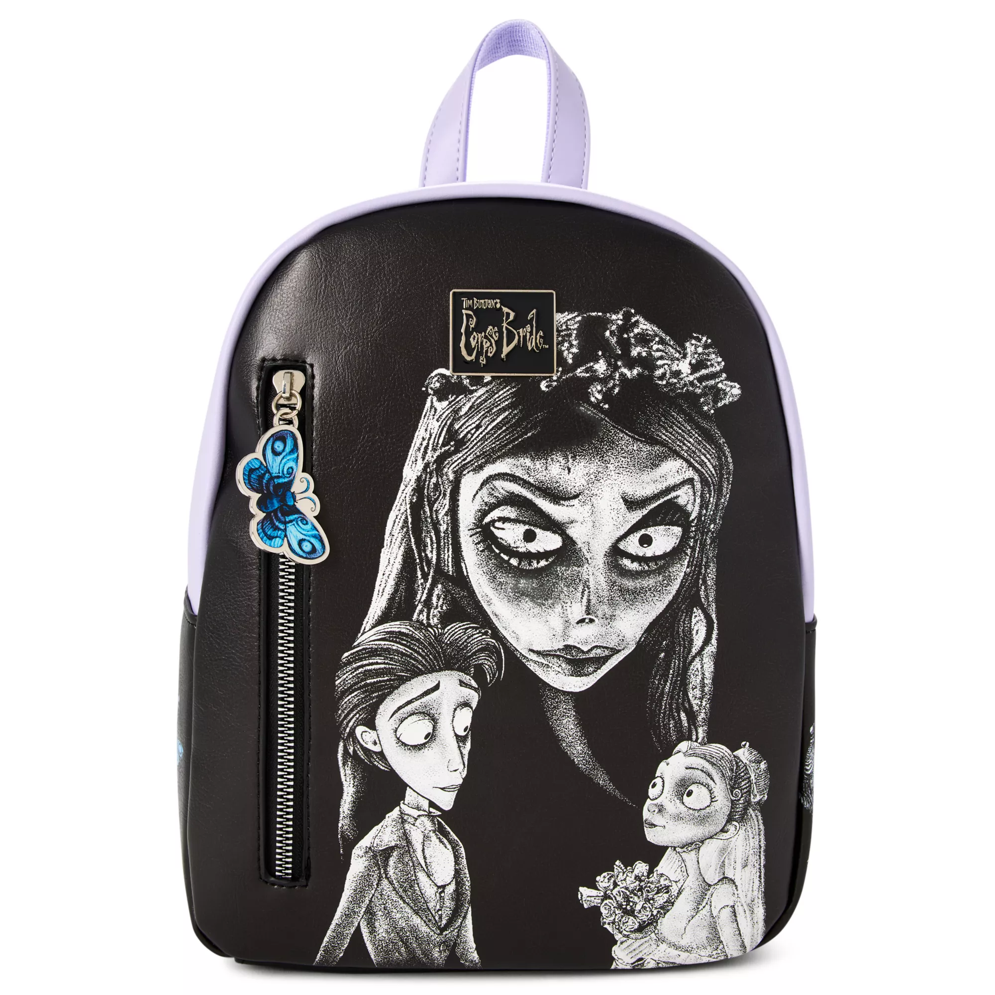 Corpse Bride Black and Purple Mini Backpack at Spencer's