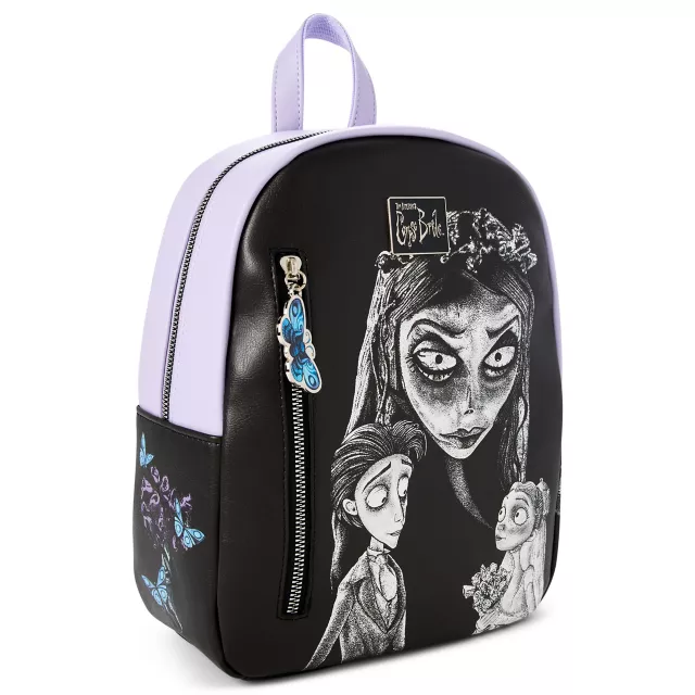 Corpse Bride Black and Purple Mini Backpack at Spencer's