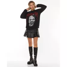 Terrifier Rhinestone Crewneck Sweatshirt at Spencer's