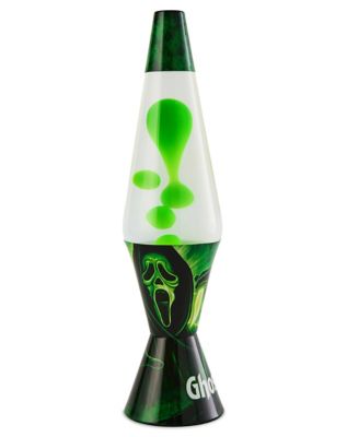 14.5” Ghostface Scream Black Wax/Red Liquid Lava Lamp Ghost Face good Horror NEW