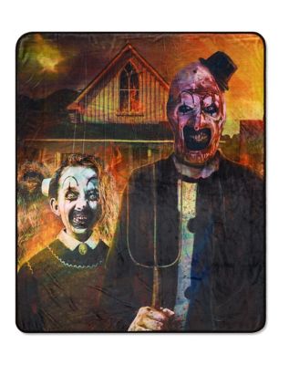 04512919 - Art the Clown American Goth Fleece Blanket - Terrifier