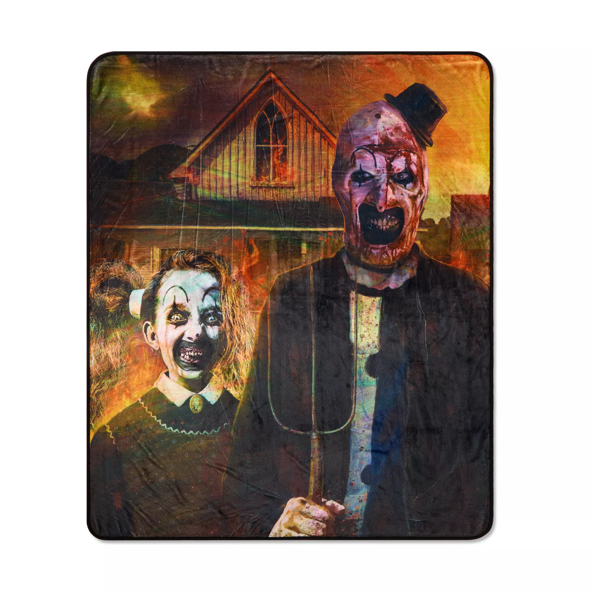 Art the Clown American Goth Fleece Blanket - Terrifier at Spencer's