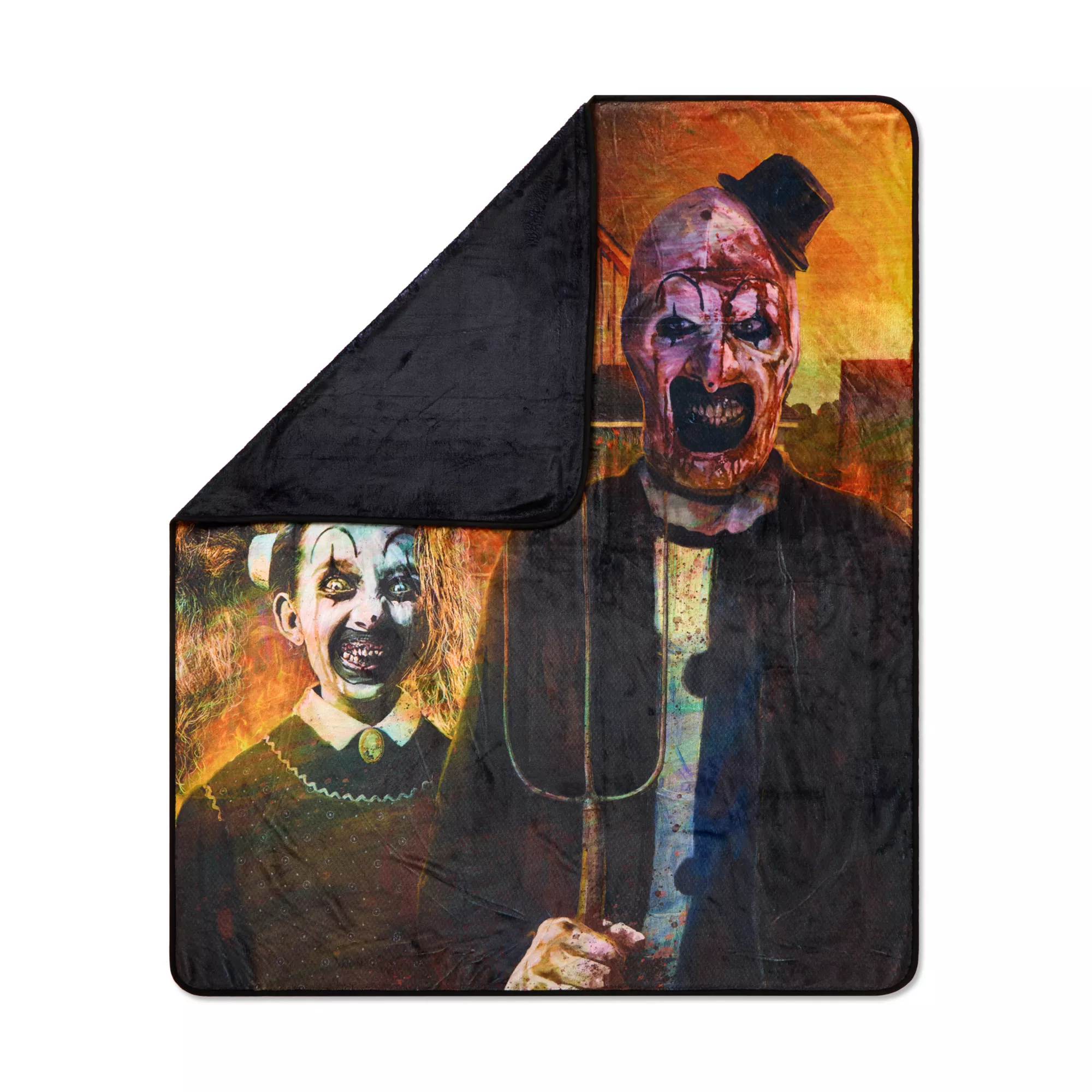 Art the Clown American Goth Fleece Blanket - Terrifier at Spencer's