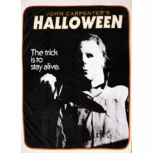 Michael Myers Vintage Knife Wielding Blanket - Halloween at Spencer's