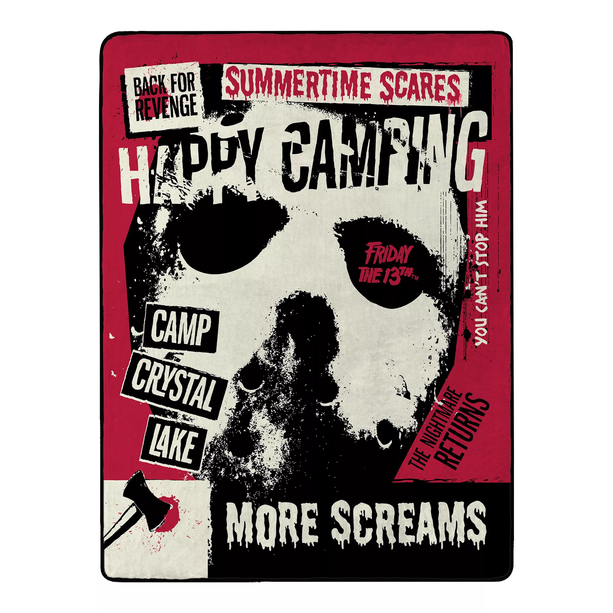 Unhappy Camper Fleece Blanket - Friday the 13th at Spencer's