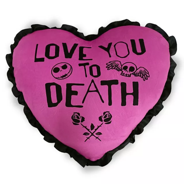 Love You to Death Heart Cloud Pillow The Nightmare Before
