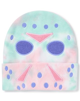 04543898 - Jason Voorhees Mask Pastel Big Face Cuff Beanie Hat - Friday the 13th