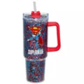Superman Glitter Travel Tumbler with Straw 40 oz. - DC Comics at Spencer's