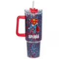 Superman Glitter Travel Tumbler with Straw 40 oz. - DC Comics at Spencer's