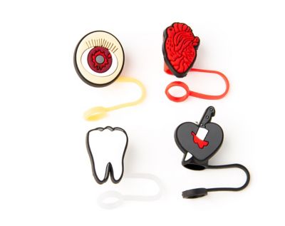 04581112 - Multi-Pack Body Part Straw Toppers - 4 Pack