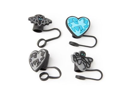 04581120 - Multi-Pack Gothic Heart Straw Toppers - 4 Pack