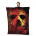 Red Jason Voorhees Fleece Blanket - Friday the 13th at Spencer's