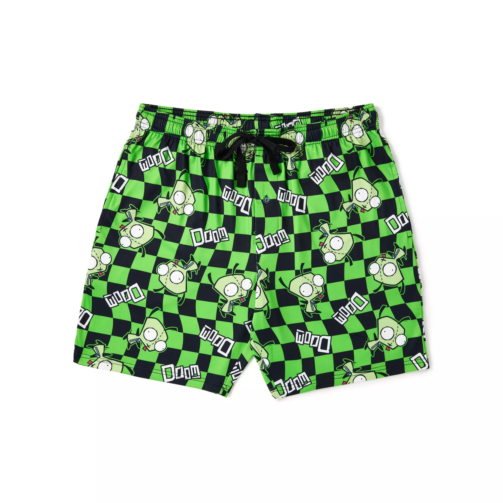 GIR Checkered Lounge Shorts - Invader Zim at Spencer's