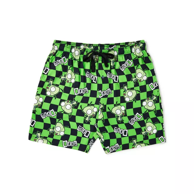GIR Checkered Lounge Shorts - Invader Zim at Spencer's