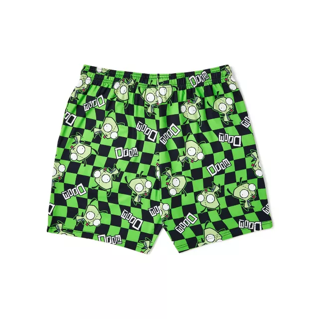 GIR Checkered Lounge Shorts - Invader Zim at Spencer's