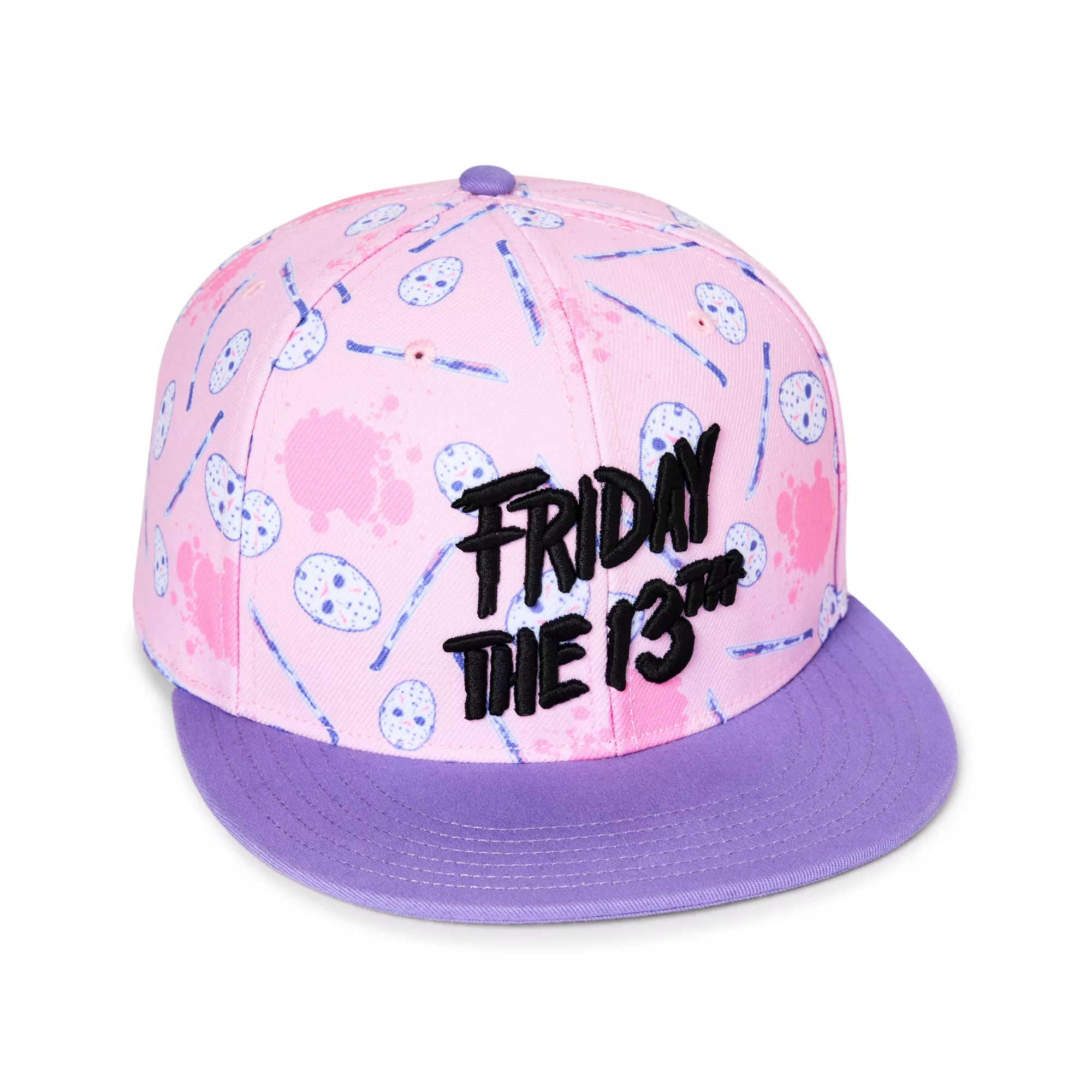 Pastel Pink Friday the 13th Snapback Hat at Spencer's