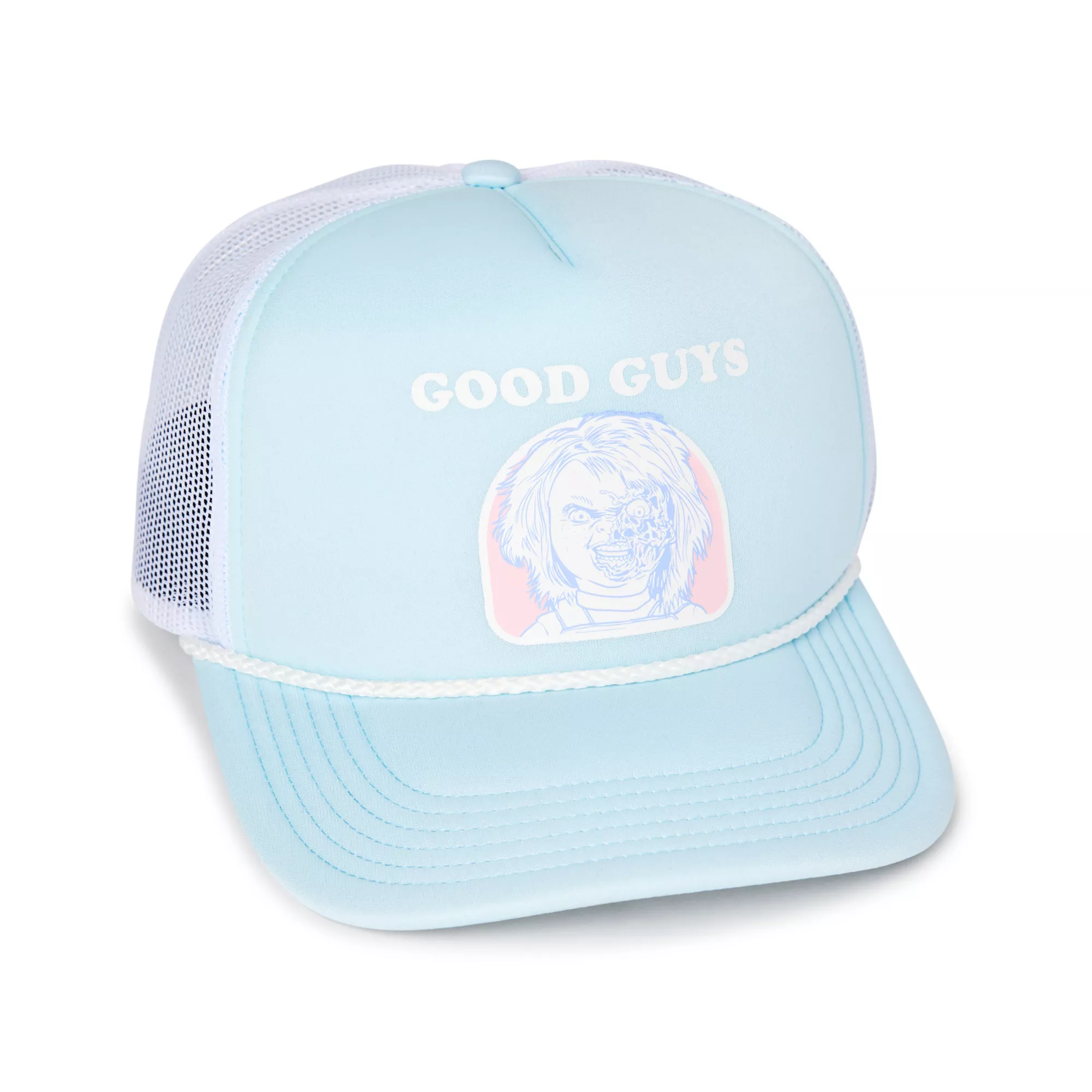 Pastel Blue Good Guys Trucker Hat - Chucky at Spencer's