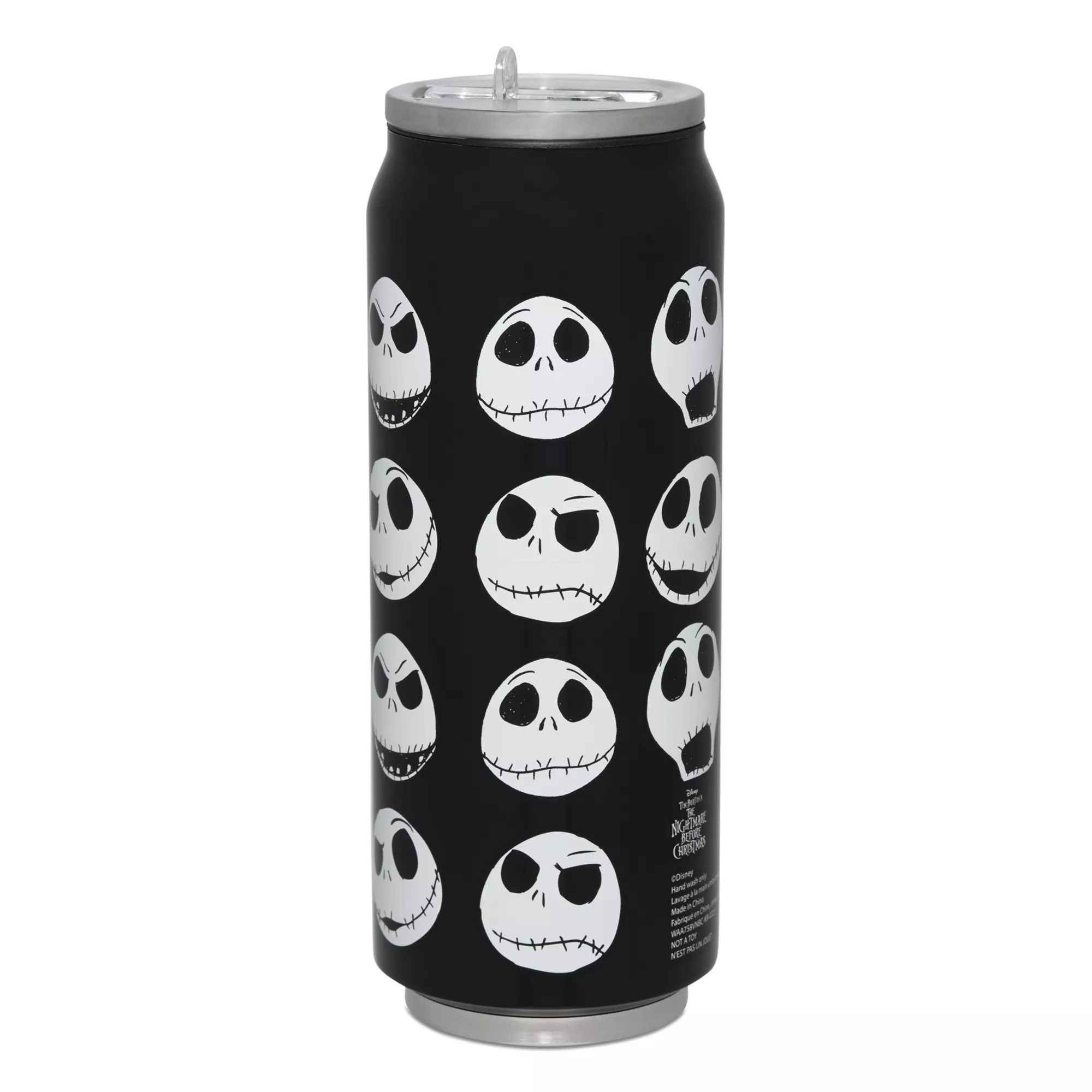 Jack Skellington Can Water Bottle 17 oz. - The Nightmare Before Christmas at Spencer's