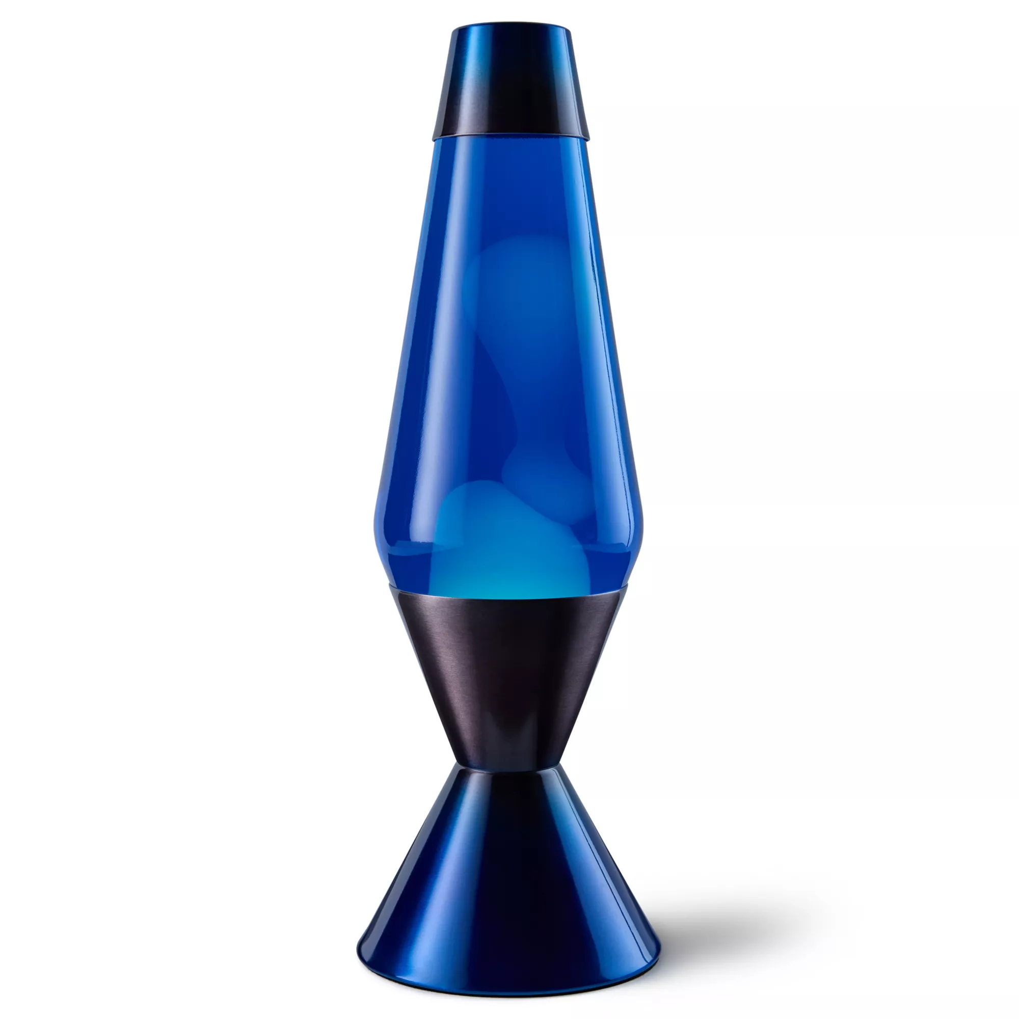 16.3 Inch Metallic Blue and Black Lava Lamp at Spencer's