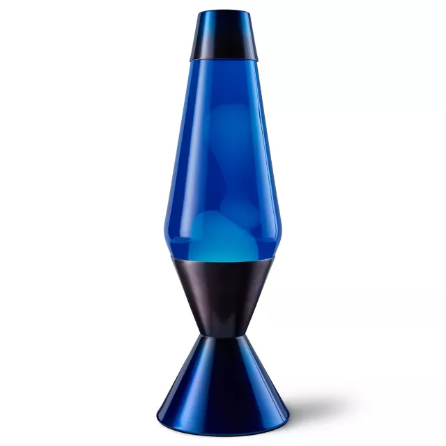 16.3 Inch Metallic Blue and Black Lava Lamp at Spencer's