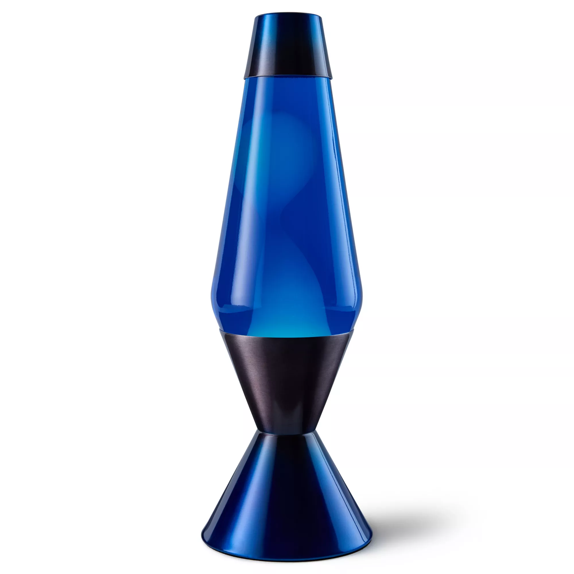 16.3 Inch Metallic Blue and Black Lava Lamp at Spencer's