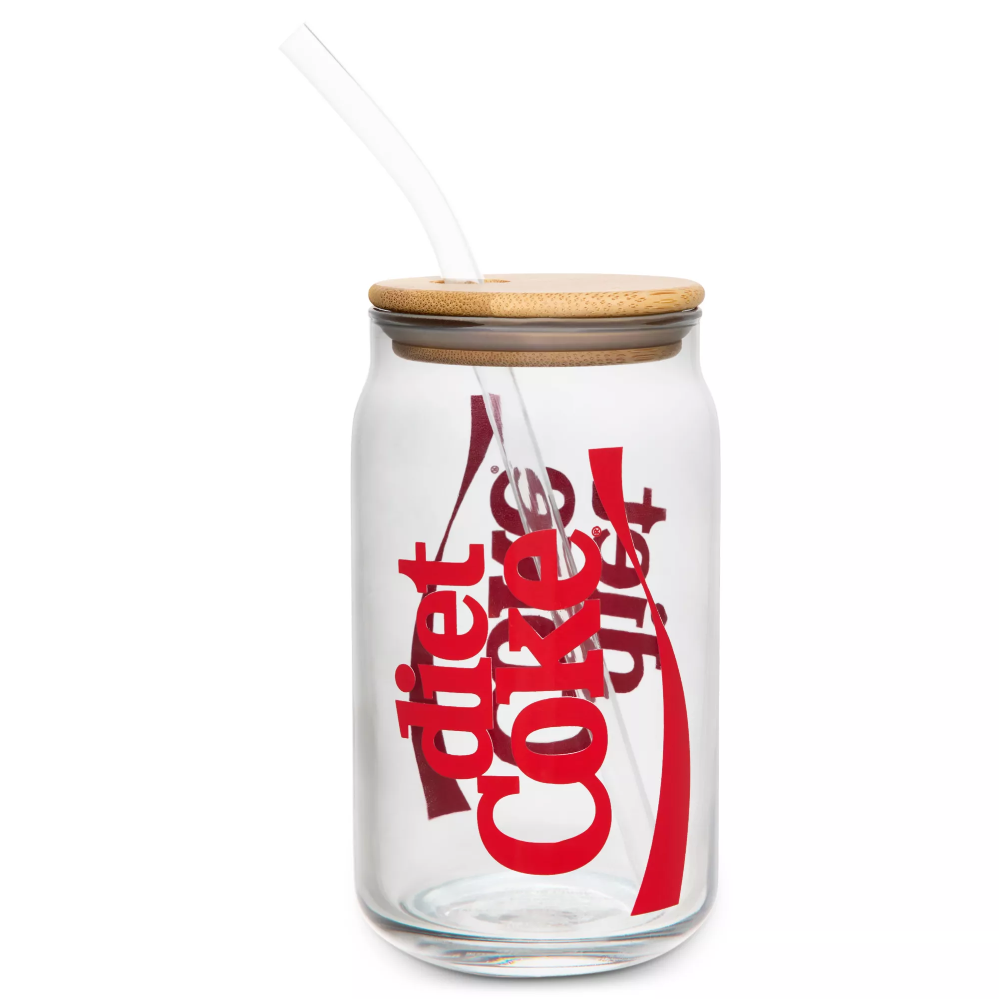 Diet Coke Glass Cup with Straw at Spencer's