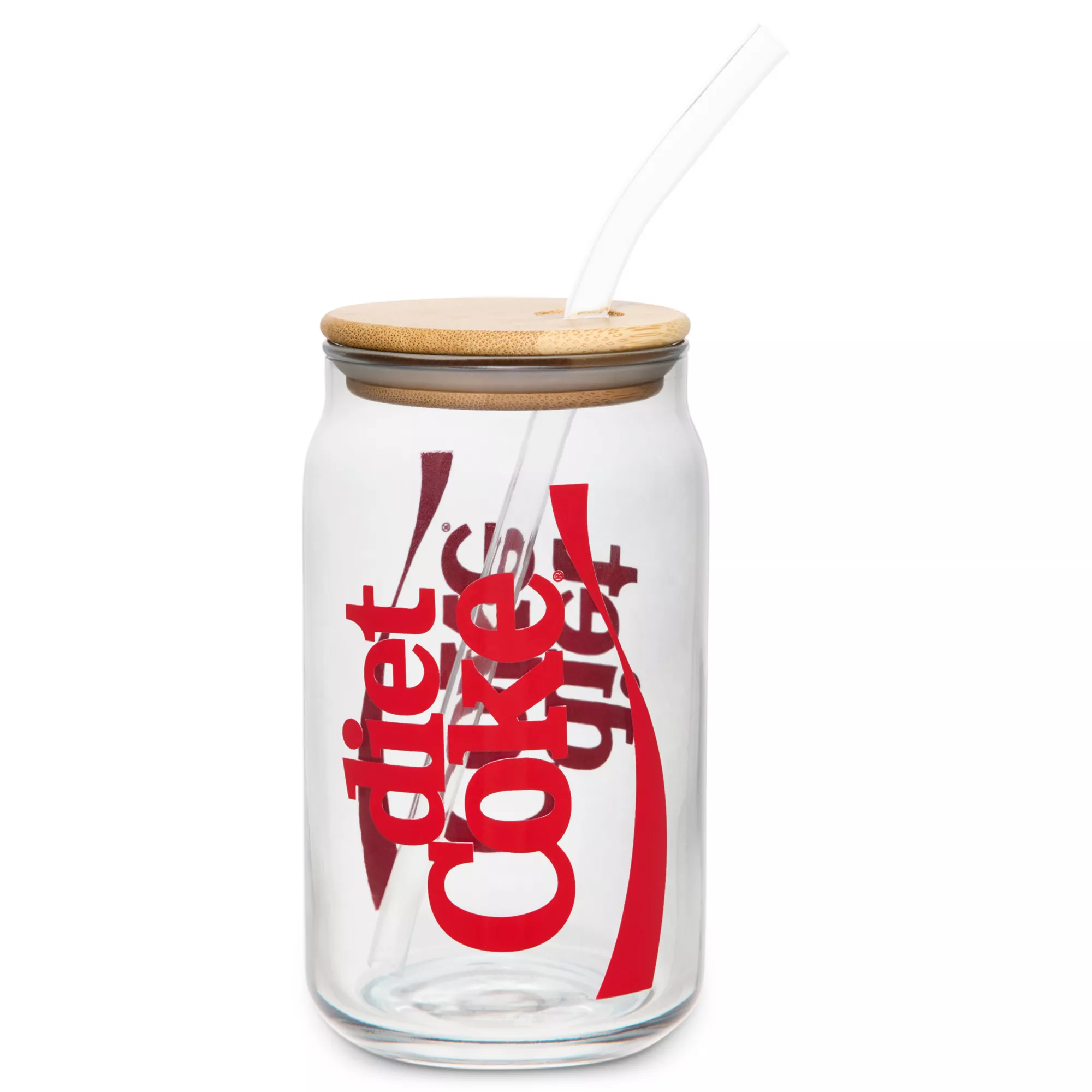 Diet Coke Glass Cup with Straw at Spencer's