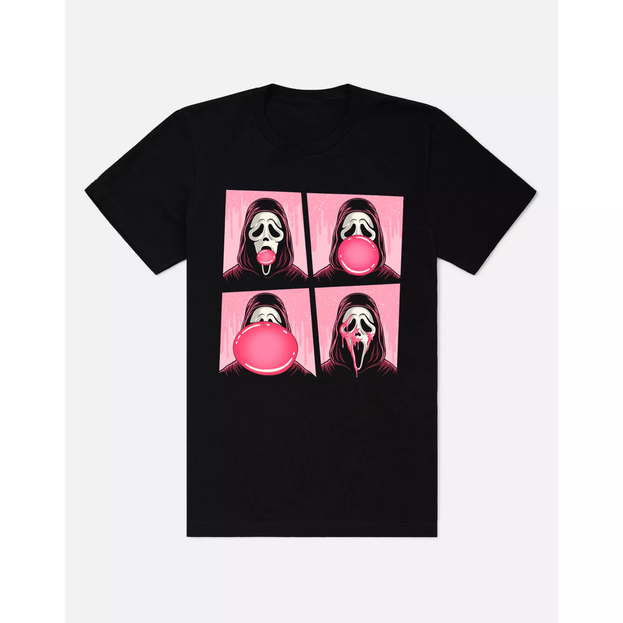 Ghost Face Bubble Gum Pop Art T Shirt at Spencer's
