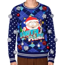 Light-Up South Park Cartman Greeting Card Christmas Sweater at Spirit Halloween
