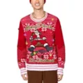 BOOZE BELLY™ Light-Up Merry Drunk Santa Beverage Dispenser Christmas Sweater at Spencer's