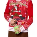 BOOZE BELLY™ Light-Up Merry Drunk Santa Beverage Dispenser Christmas Sweater at Spencer's